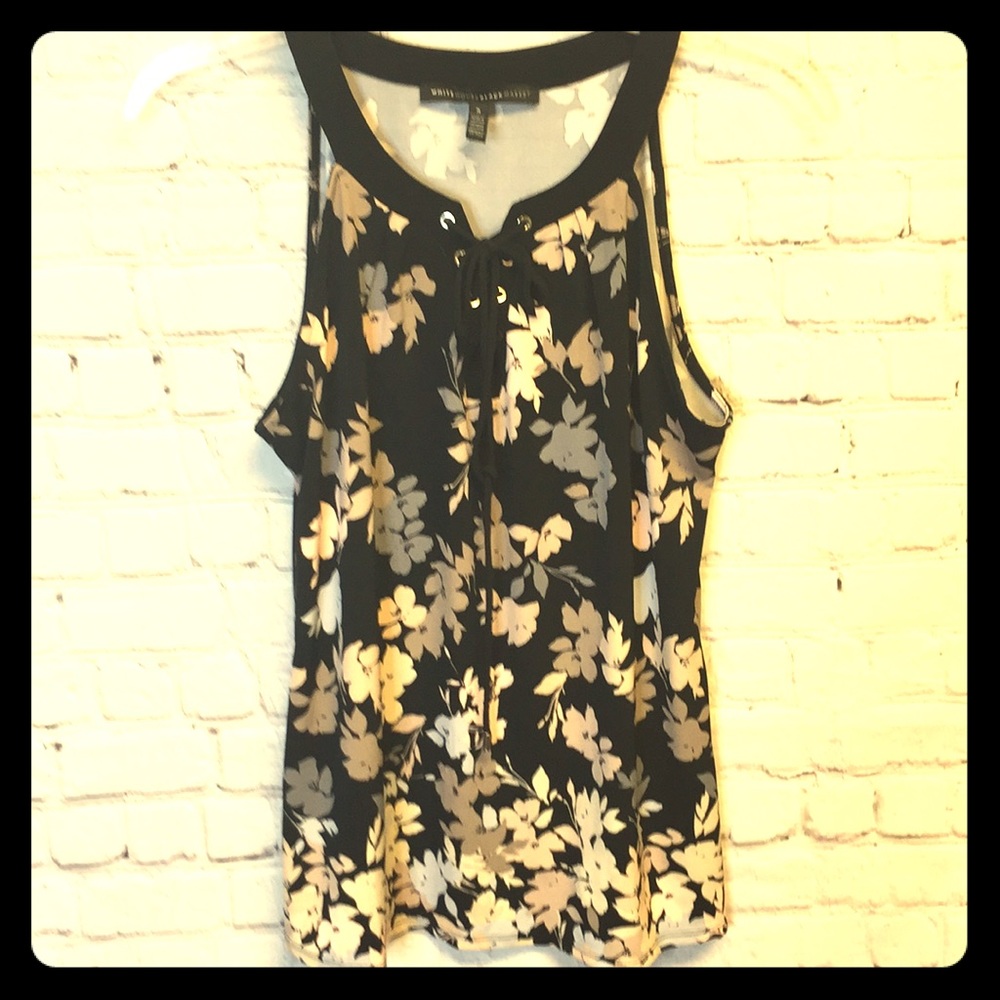 White House black market floral tank top